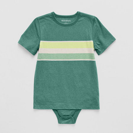 Thereabouts Little & Big Boys Adaptive Crew Neck Short Sleeve Bodysuit, Xxl (22) Husky, Green