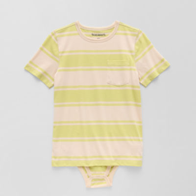 Thereabouts Little & Big Boys Adaptive Crew Neck Short Sleeve Bodysuit