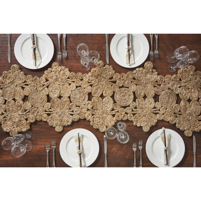 LR Home Ruby Circle Table Runner