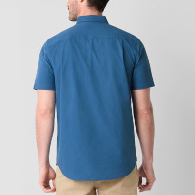 St. John's Bay Breathable Performance Mens Short Sleeve Classic Fit Button-Down Shirt
