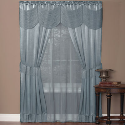 Halley 6 Pc Sheer Rod Pocket Curtain Set JCPenney   DP0215201617054028M