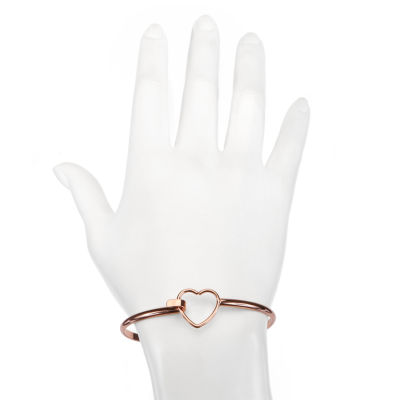 Bijoux Bar Delicates Womens Heart Bangle Bracelet
