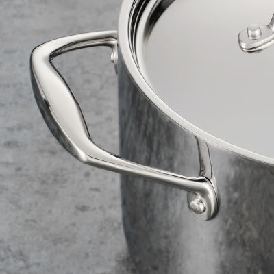 Tramontina Gourmet 8-qt. Tri-Ply Clad 18/10 Stainless Steel Induction-Ready Stock Pot with Lid