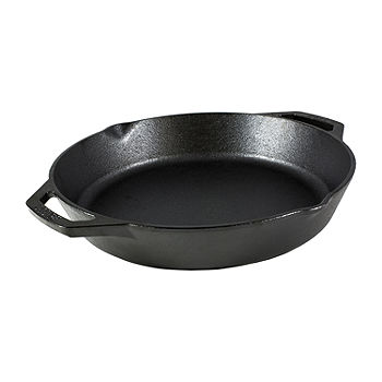 Lodge 10.25 in. Dual Handle Cast Iron Grill Pan, Black