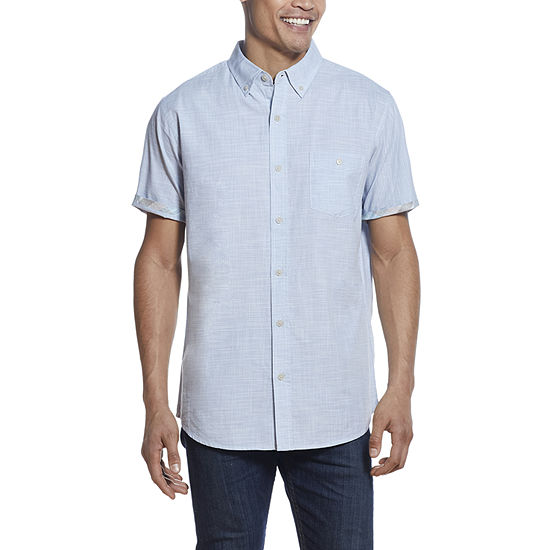American Threads Mens Classic Fit Short Sleeve Button-Down Shirt