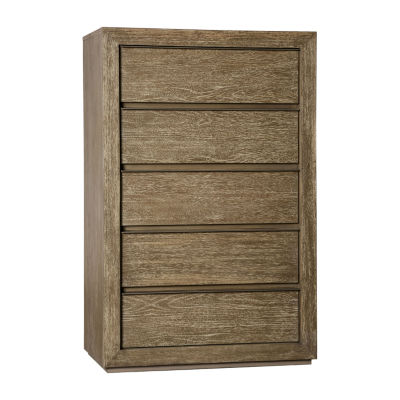 Chests Farmhouse 5Drawer Chest, Color Light Walnut JCPenney