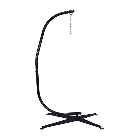 Sunnydaze Steel C-Stand For Hanging Hammock Chairs, One Size, Black