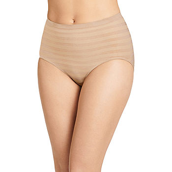 Jockey Beige Cotton Stretch Brief Underwear Womens Size Medium New