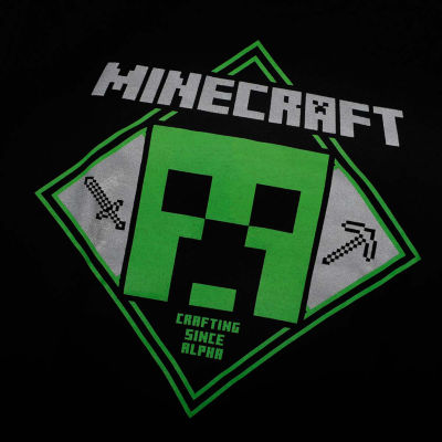 Little & Big Kid Boys Crew Neck Short Sleeve Regular Fit Minecraft Graphic T-Shirt