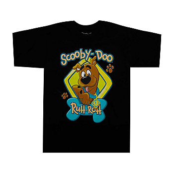 Short T-Shirt Boys Scooby Little & Crew Big Graphic Doo Neck Sleeve