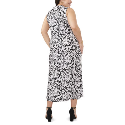 MSK Plus Sleeveless Floral Maxi Dress