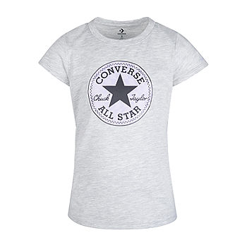 Converse Big Girls Round Neck Short Sleeve Graphic T-Shirt