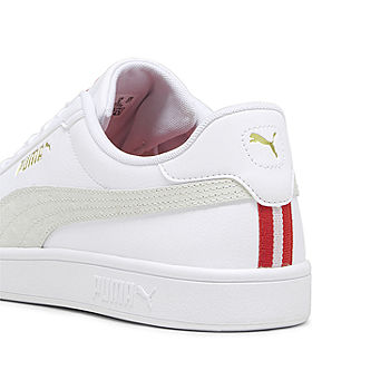 PUMA Smash V2 L Mens Sneakers, Color: White White - JCPenney