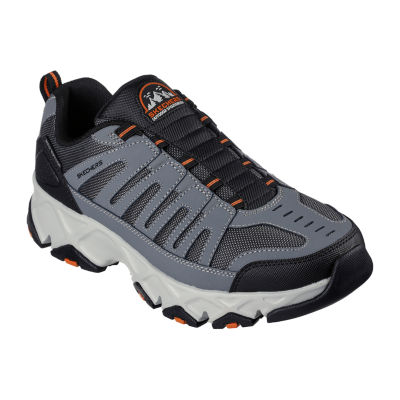 Skechers Mens Crossbar Cedar Slip-On Walking Shoes, Color: Gray Orange ...