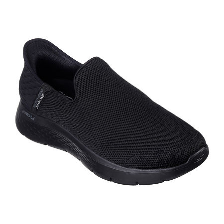 Skechers Mens Go Walk Flex No Hands Hands Free Slip-Ins Slip-On Walking Shoes, 14 Medium, Black