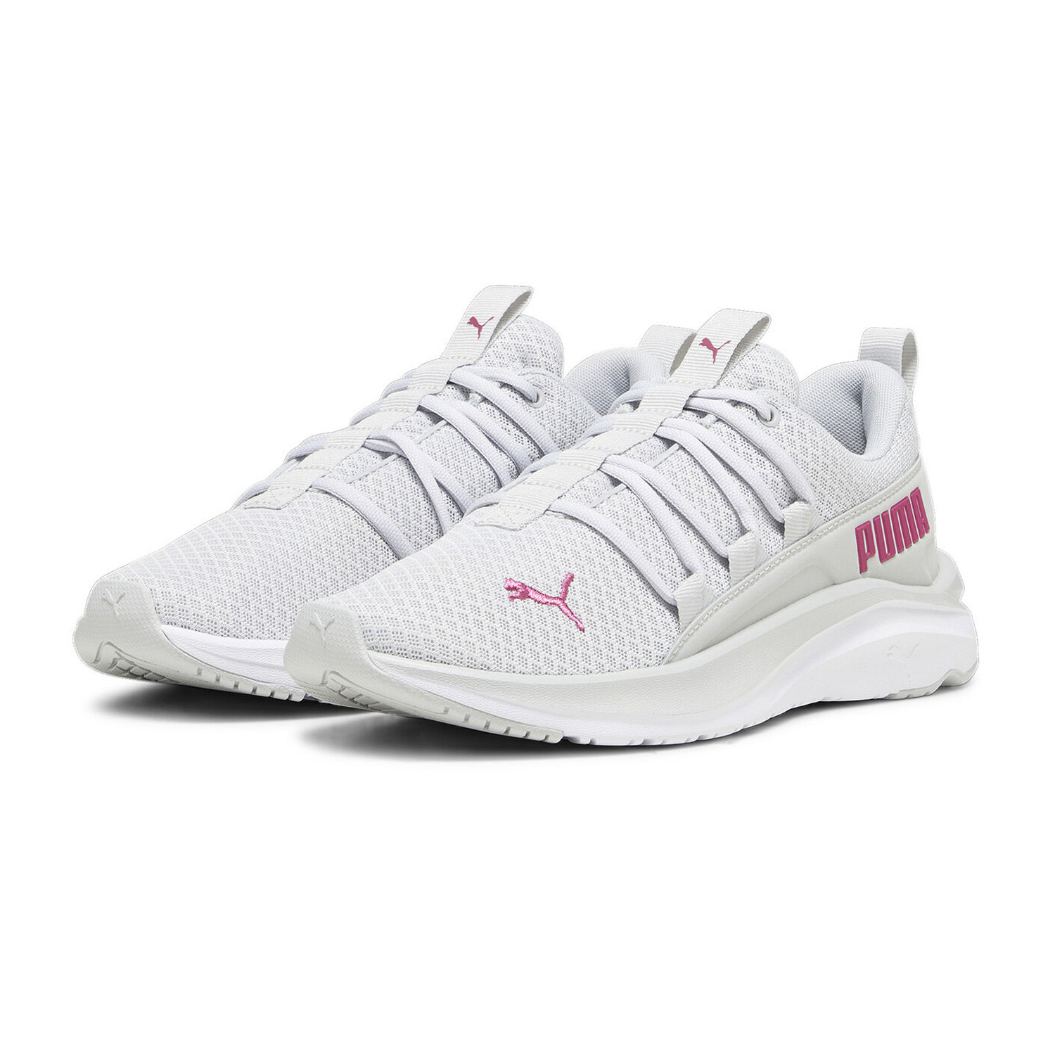 PUMA Softride One4all Womens Running Shoes, Color: Gray Pink White ...