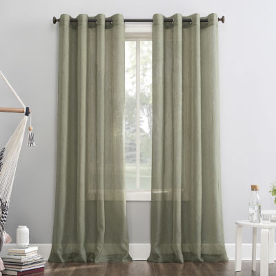 No 918 Erica Grommet Top Sheer Single Curtain Panel