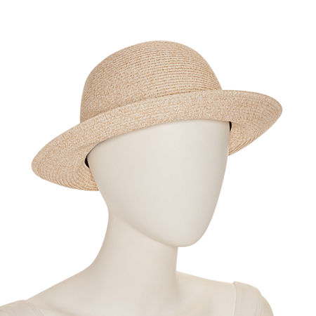 1920s Accessories: Feather Boas, Cigarette Holders, Flasks St. Johns Bay Two Tone Womens Cloche Hat One Size Beige $9.59 AT vintagedancer.com
