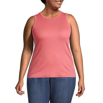 a.n.a Plus Womens Round Neck Sleeveless Tank Top - JCPenney
