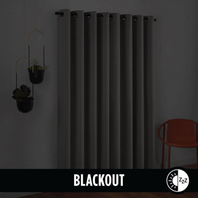 Umbra Ottoman Grommet Top 100% Blackout Single Curtain Panels