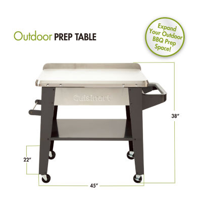 Cuisinart Outdoors Outdoor Stainless Steel Prep Table Grill Set