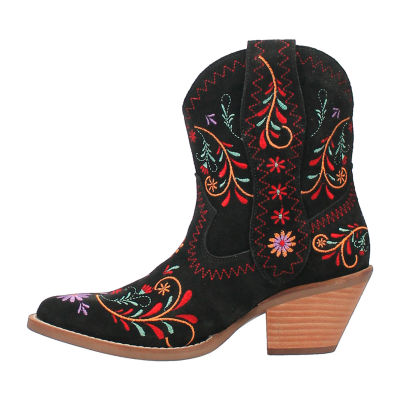 Dingo Womens Sugar Bugie Stacked Heel Cowboy Boots