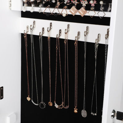 Hives And Honey Lockable Walnut Jewelry Armoire