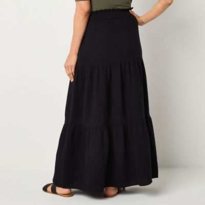 a.n.a Womens Tiered Maxi Skirt