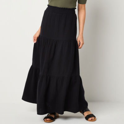 a.n.a Womens Tiered Maxi Skirt