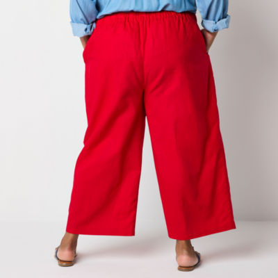 Liz Claiborne Mid Rise Plus Cropped Pants