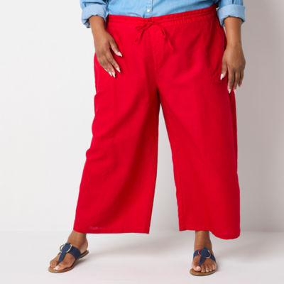 Liz Claiborne Mid Rise Plus Cropped Pants