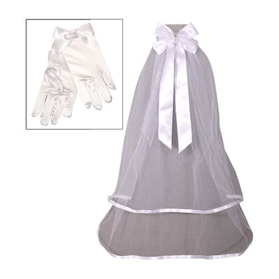 Bonnie Jean First Communion Veil & Glove Set