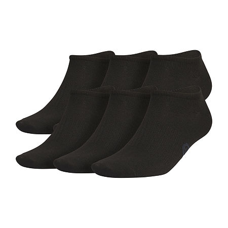 adidas Superlite Mens Multi-Pack 6 Pair No Show Socks, 10-13, Black