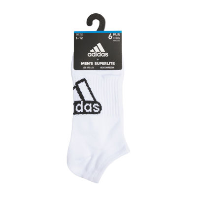 adidas Superlite 6 Pair No Show Socks Mens