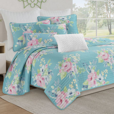 Queen Street Edessa Floral Quilt Set