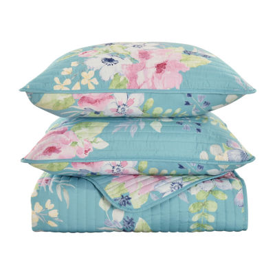 Queen Street Edessa Floral Quilt Set