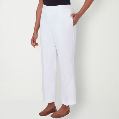 Alfred Dunner Paradise Island Womens Mid Rise Straight Pull-On Pants