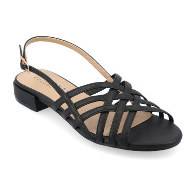 Journee Collection Womens Cassandra Adjustable Strap Flat Sandals