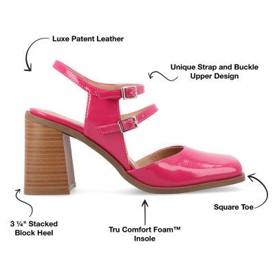 Journee Collection Womens Caisey Stacked Heel Pumps