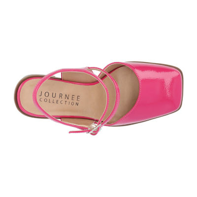 Journee Collection Womens Caisey Stacked Heel Pumps