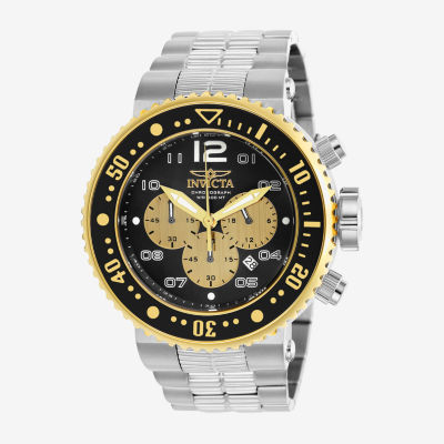 Invicta Mens Silver Tone Stainless Steel Bracelet Watch 25075