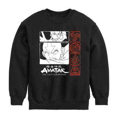 Little & Big Boys Crew Neck Long Sleeve Fleece Avatar-The Last Airbender Sweatshirt