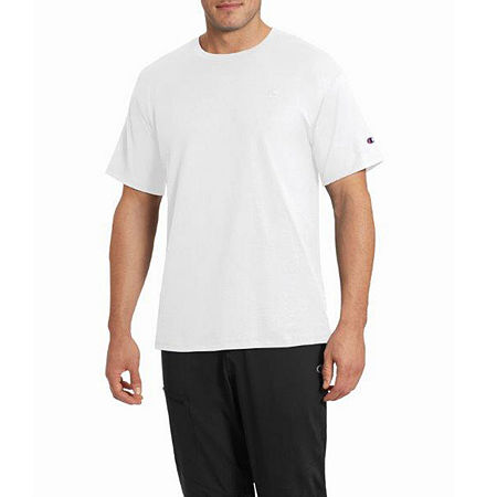 Champion Mens Crew Neck Short Sleeve T-Shirt, Small, White