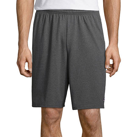 Champion 10 Inch Jersey Mens Workout Shorts, Small, Gray