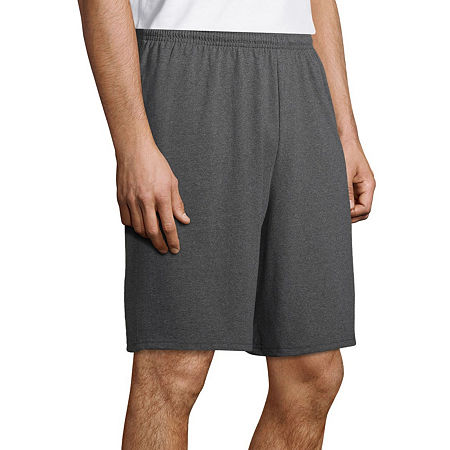 Champion 10 Inch Jersey Mens Workout Shorts, Small, Gray