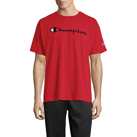 Champion Graphic Jersey Mens Crew Neck Short Sleeve T-Shirt, Xx-large, Red