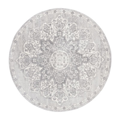 Safavieh Edden Collection Machine Made 6'7"X6'7" Indoor Round Area Rug