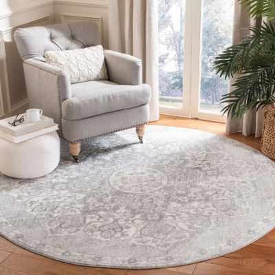 Safavieh Edden Collection Machine Made 6'7"X6'7" Indoor Round Area Rug