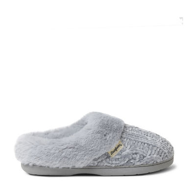 Dearfoams Claire Cable Knit Chenille Womens Memory Foam Clog Slippers