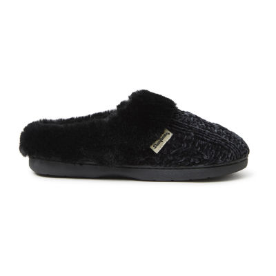 Dearfoams Claire Cable Knit Chenille Womens Memory Foam Clog Slippers